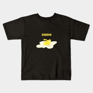 Funny dog as fried egg Kids T-Shirt